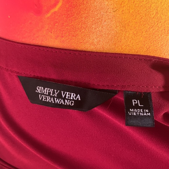 SIMPLY VERA VERA WANG Red Blouse - Picture 10 of 11